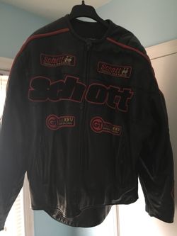 Authentic Schott GT heavy racing motorcycle jacket 4x L