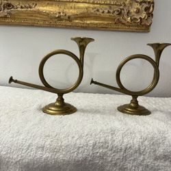 Two Brass Candle Holders 