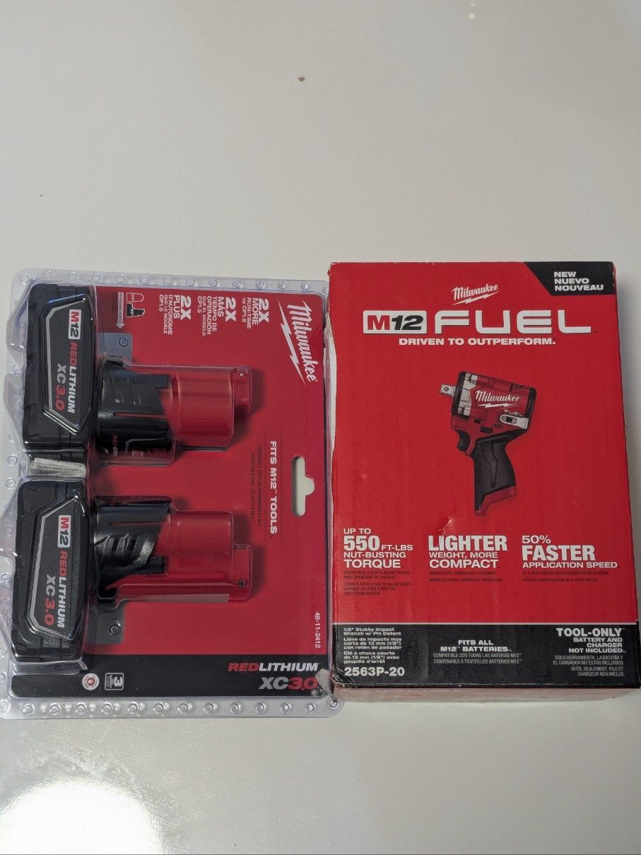 Milwaukee M12 1/2 stubby impact wrench