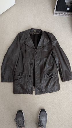 Vintage, 1970's Leather Jacket (Size 38/Large)