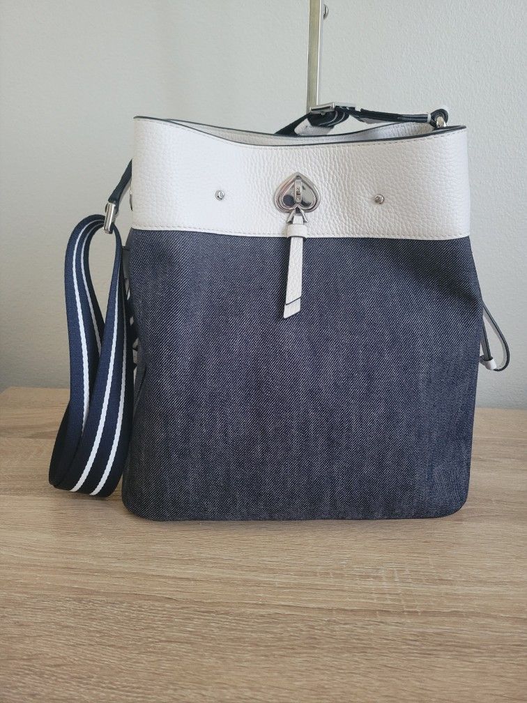 Kate Spade Marti Denim & Leather Bucket Crossbody