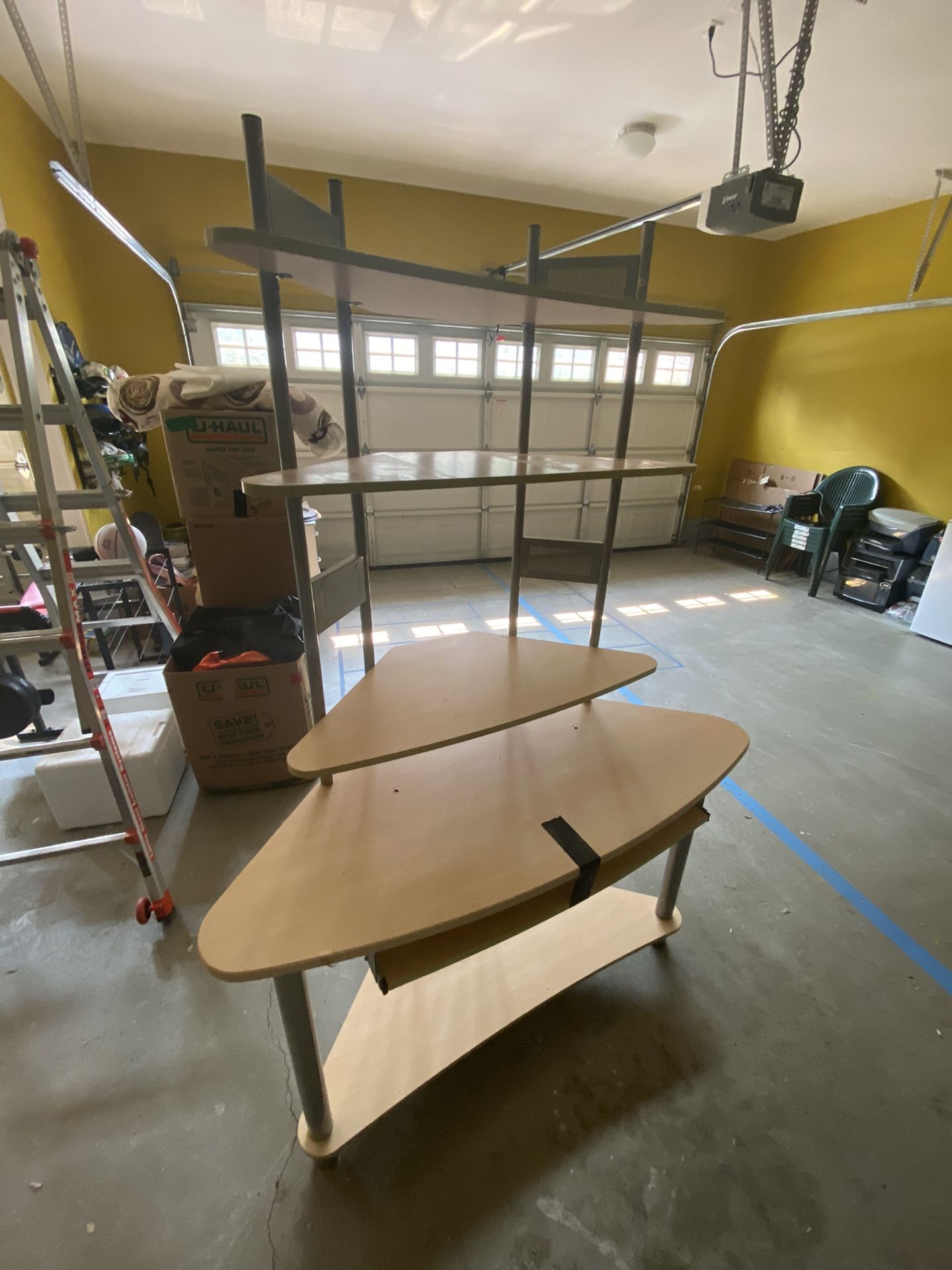 Corner 3 Tiered Sliding Desk