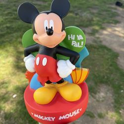 Vintage plastic Mickey Mouse piggy bank
