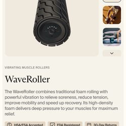TheraGun Therabody WaveRoller - High Density Foam Roller for Body and Large Muscles. Bluetooth Enabled