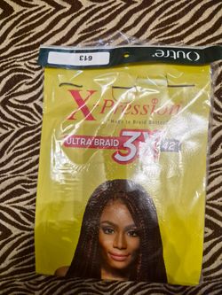 Blonde synthetic braiding hair