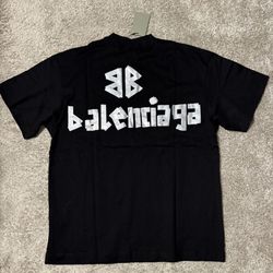 Balenciaga Tape T-Shirt, Black, Size Large