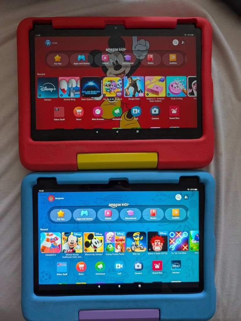 2 X 10.1" 13 Generation Amazon Fire Tablets