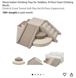 Merax Indoor Climbing Toys for Toddlers – 9-Piece Foam Climbing Blocks