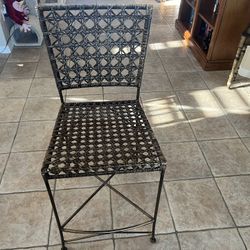 One Sturdy Iron Frame Counter Height Chair