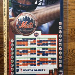  Vintage 1997 New York Mets Budweiser Poster and Schedule 30 X 18 inches