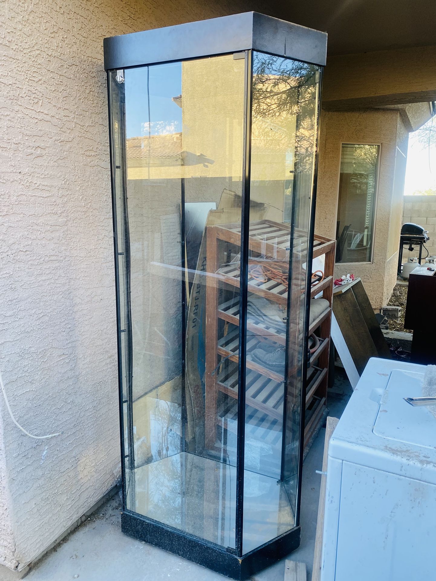 Lighted Glass Curio Display Cabinet