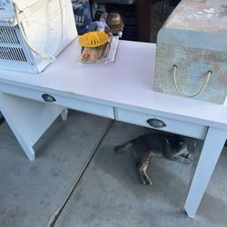 OFFICE DESK IKEA - As Shown One Drawer Slides For Keyboard- One Small Drawer On Side - 80$ Firmed Price 