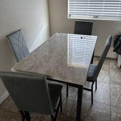 5Pc Marble Dining Rooms Set