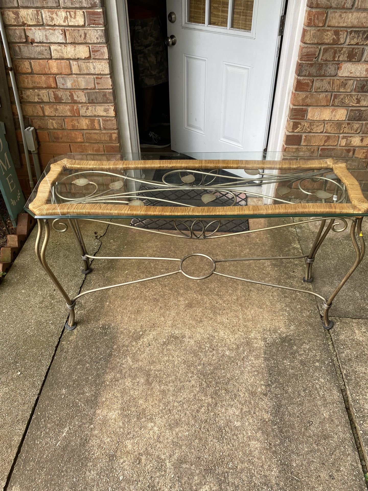 Glass console table