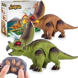 Kavalan Electronic RC Remote Control 2 Walking Dinosaur Toys for Kids