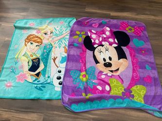 Frozen And Minnie Mouse Blankets
