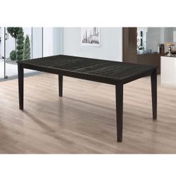 Coaster Home Furnishings Louise Rectangular Dining Table with 18-inch Leaf Black