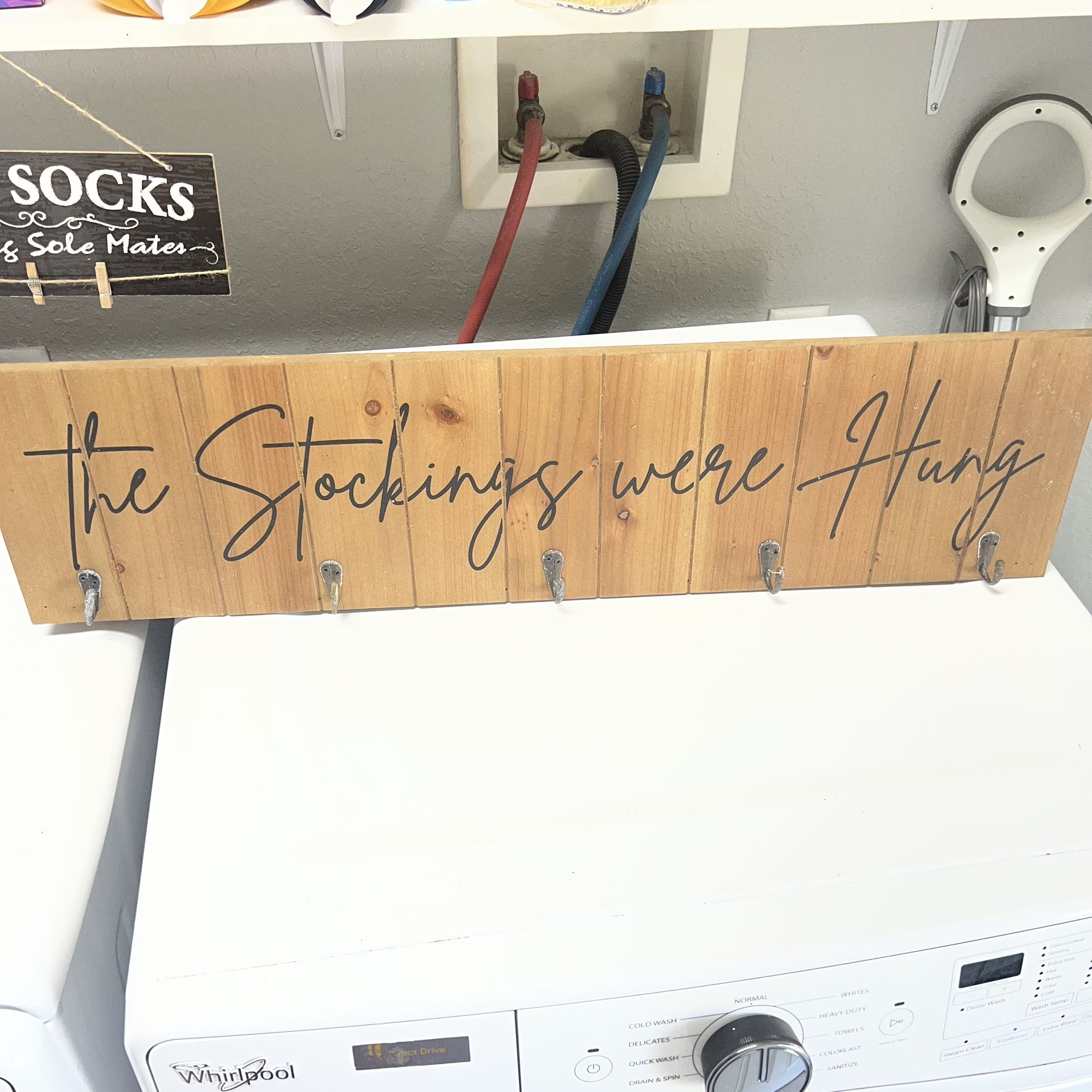 Wooden Stocking Holder