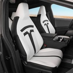 EKR Custom Fit Car Seat Cover for Tesla Cybertruck 2024-2025 Full Set Leather
