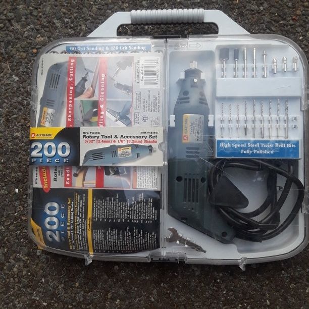 Alltrade 200 piece rotary tool and accessory set for Sale in