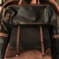 Opage Leather Travel Backpack Purse 