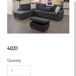 Sectional Couch With Ottoman 