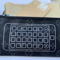 New In Box! Perfect Valentines Gift!  M64433 Monogram Clutch/Fragment Phone case