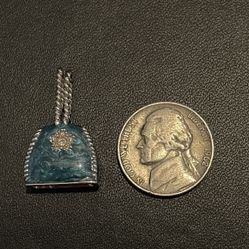 Jewelry Silver 925 / Purse Charm / Shopping Handbag / Purse Pendant with 2 Cubic Zirconia stones. 