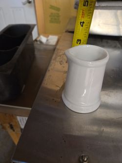 Creamer. 3.5 oz Ceramic White NEW - 6 Pieces