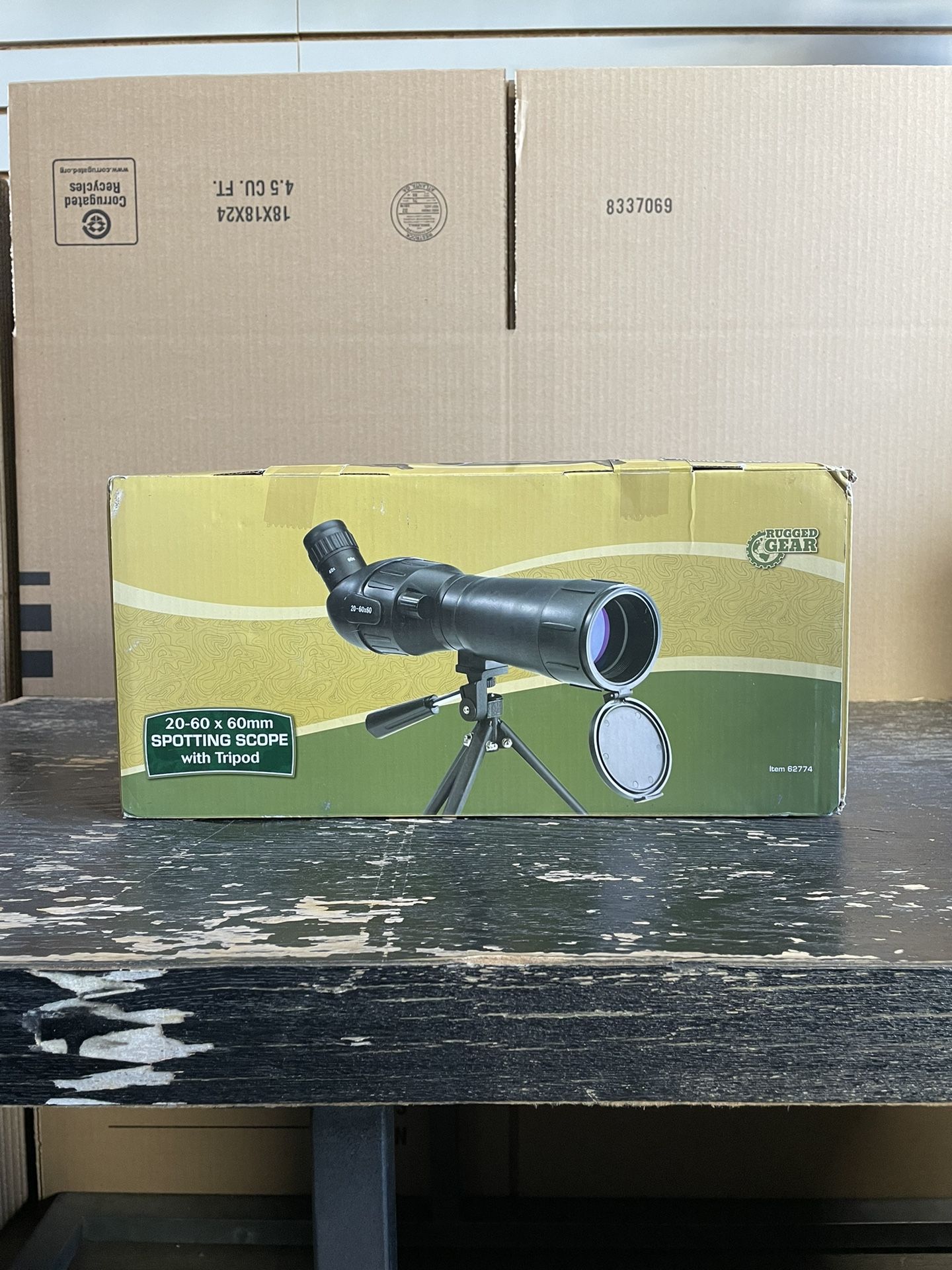 Rugged Gear (item #62774) 20-60 x 60mm Spotting Scope With Tripod; Brand New Still In Box