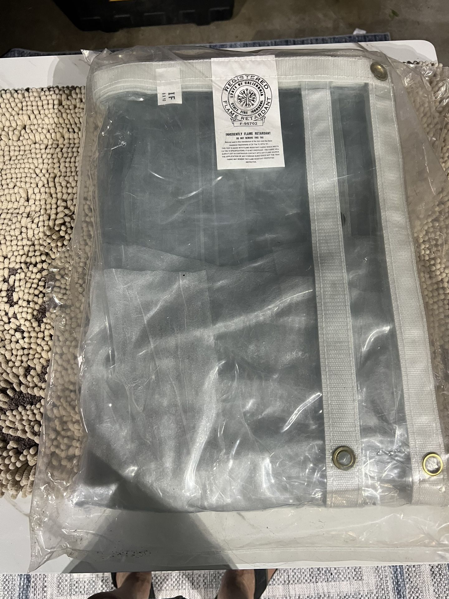 8x10 Plastic Side Wall With Grommets