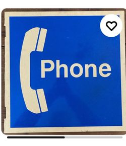 Double-sided telephone sign