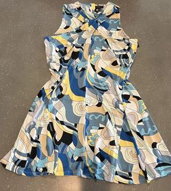 Mackenzie & James Woman Dress/size 1x Multicolor Criss Cross Dress