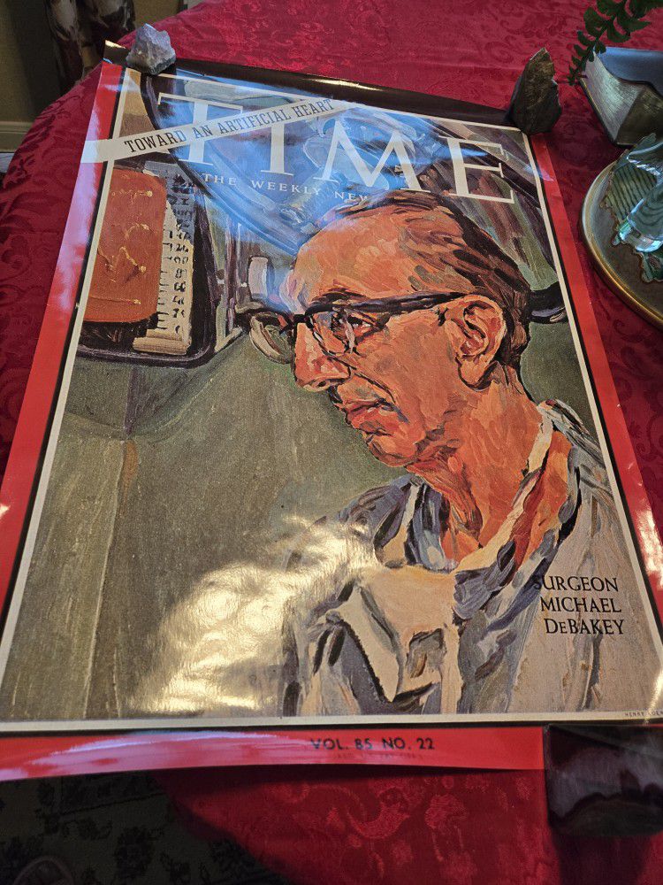 Vintage Time Magazine Surgeon Michael DeBakey Poster 