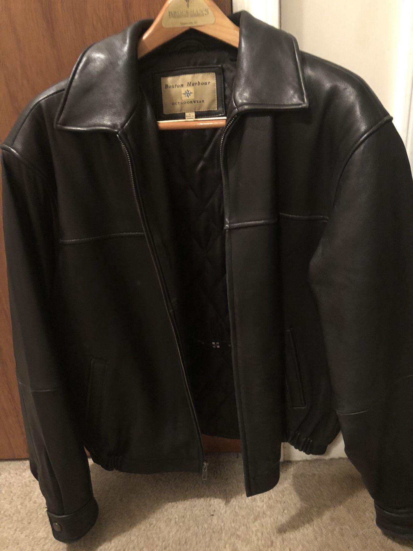 Boston Harbour Leather Bomber Jacket