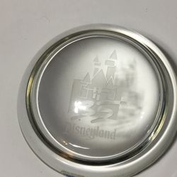 Disney 35th Year Anniversary Glass Paperweight HTF