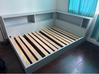 Full Size Bed Frame with shelves