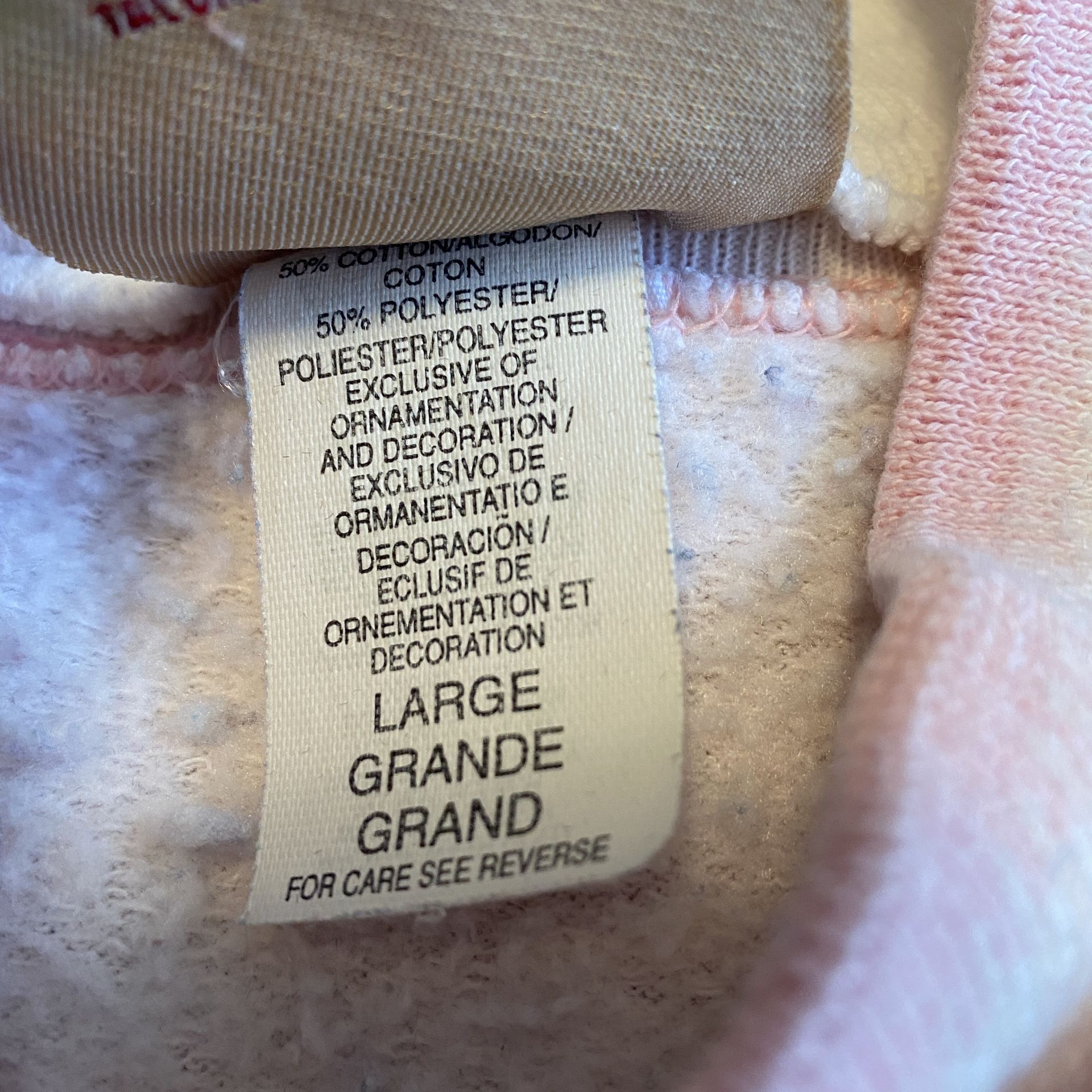 VTG Top Stitch Morning Sun Pink Sweatshirt Heart Shrubs Grandma Sweater USA L