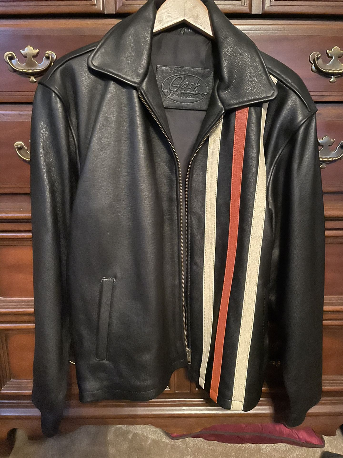 Geek squad leather outlet jacket