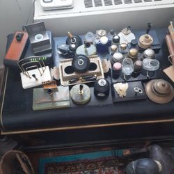 Collection of Antique and Vintage Inkwells 