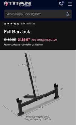 Titan Fitness Full Bar Jack