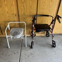 Walker And Portable Toilet 