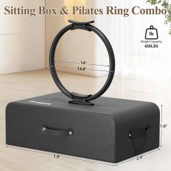 New PAETA Pilates Box for Reformer, Pilates Reformer Accessories with Pilates Ring, for Core Training, Balance & Flexibility