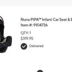 Nuna pipa  infant car seat and base