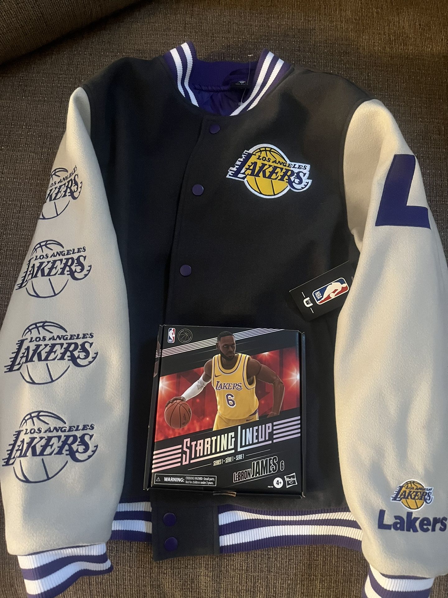 Lakers Jacket With Lebron Figure