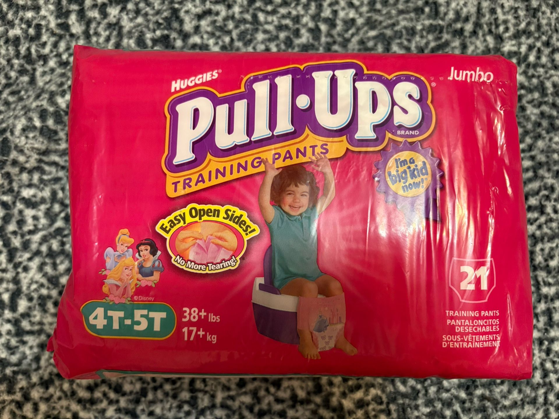 Vintage Diapers Girls 2004 Huggies Pull Ups 4T-5T 21 Count SEALED