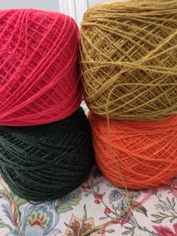 New Crystal Crochet Yarn 4pkgs of 12 skeins each