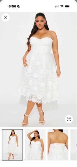 Midi white dress
