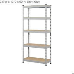 Storage Shelves 5 Tier Garage Shelving Heavy Duty Garage Shelves Adjustable Metal Shelving Unit Utility Rack Industrial Shelving for Warehouse Pantry 