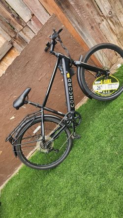 Concord Bikes 27.5" Aluminum Step-Over Electric Bike, 36V, Class 2, Gray, Unisex Adult